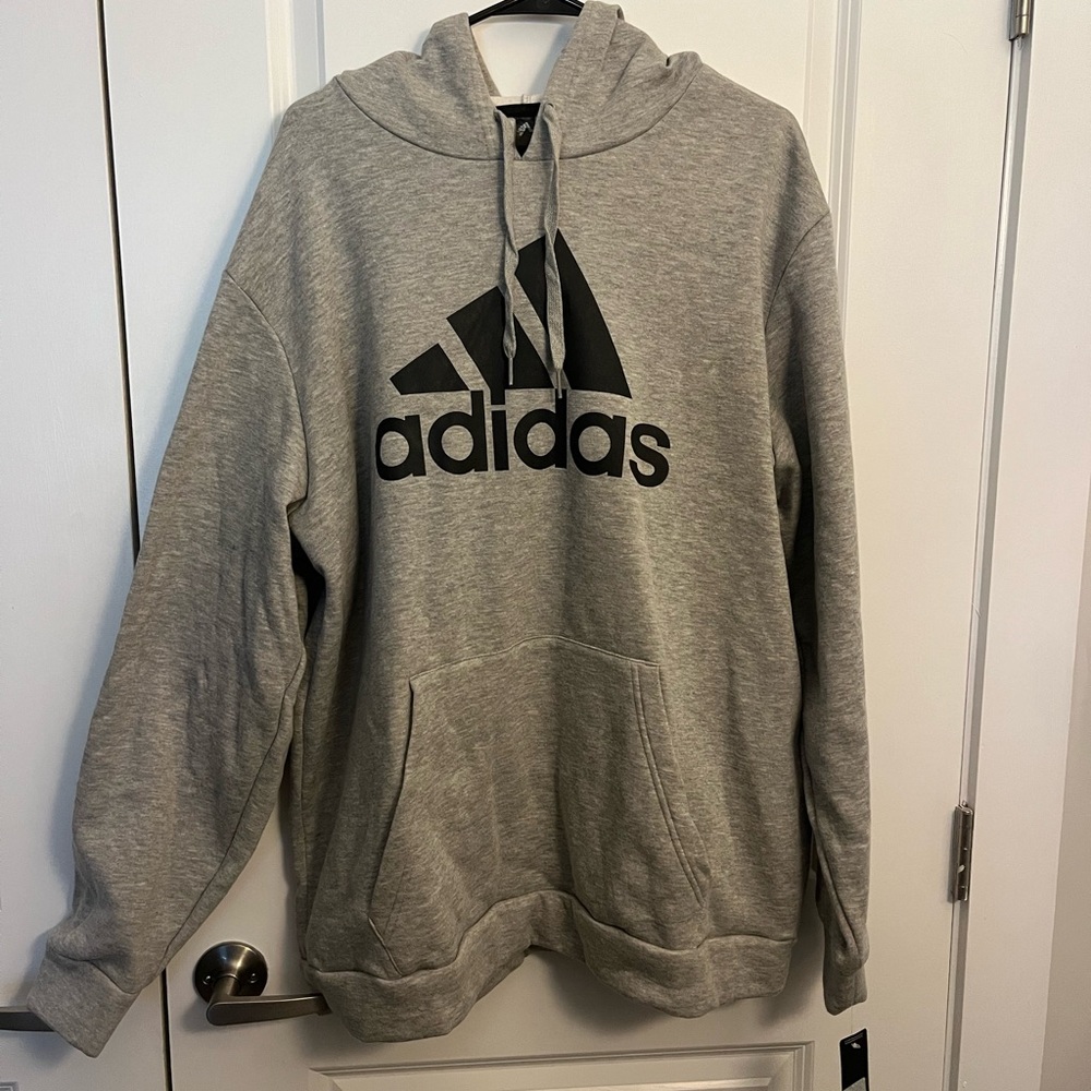 Adidas Men's Heather Gray Hoodie